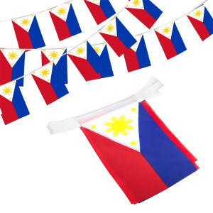 50 Flags Philippine Flag Fiesta Flag String Flag Hanging Bunting Banner 15/18M National Day Decor