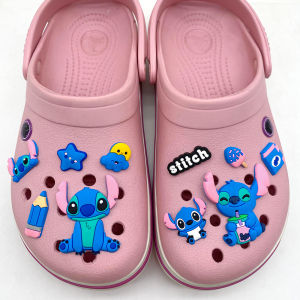 Mesuca | Mesuca Lilo & Stitch Silicone for Shoe Charms Cute Alien Star Cloud Clog Decor Detachable DIY Footwear Ornaments Accessories