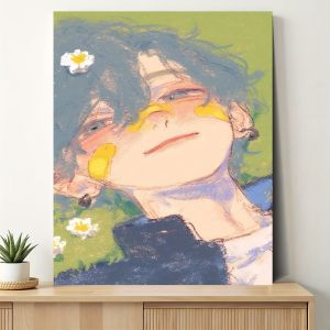 BILIBILI | Painting By Numbers Anime-Style Character Adult Oil Kit DIY Acrylic Paint Canva Artwork Canva Art Gift Home Decoration