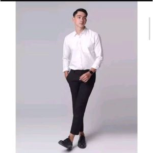 KEMEJA PRIA MENS POLOSAN LENGAN PANJANG COOLMAN PAKIAN PRIA CASUAL PAKAIAN DINAS KERJA