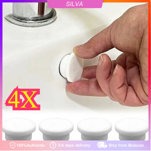 4PCS 22-24mm White Silicone Wash Basin Overflow Ring/ Universal Kitchen Sink Sealed Plug/ Bathroom Bathtub Drain Stopper