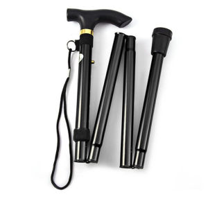 Multifunction Walking Stick Trekking Poles Telescopic Fold Crutches Hiking Stick Crutch Elderly Metal Stick Walking Cane Outdoor