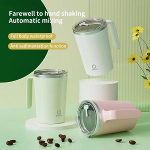 [SG Seller] KIMSUN Automatic Stirring Coffee Cup Magnetic Automatic Stirring Cup Stainless Steel 304 Electric Mixing Cup Lazy Cup