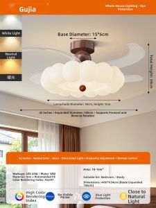 GUJIA | Vintage Cream Style Ceiling Fan Light