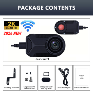 New 2K QHD WIFI IP66 Waterproof Motorcycle Dash Cam DVR Front Camera for Motorcycle Electric Mountain Bike Bicycle Cam DVR