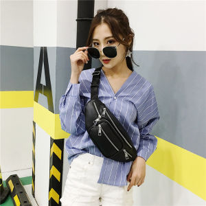 Korean Style PU Leather Multifunctional Waist Bag Womens Single Shoulder Chain Bag Casual Crossbody Small Backpack