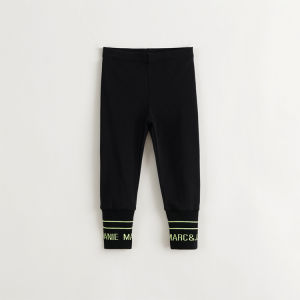 Marc&Janie | Color Block Lettered Stretchy Athletic Leggings for Girls Autumn