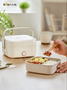 [China Plug Without Adapter] Bear | Heating Thermal Electric Lunch Box Portable for Work Commute