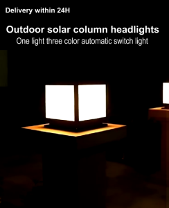 TONYS Solar Gate Pillar Light LED 4 colors Outdoor Lamp Waterproof IP67 Gate Wall Lights Heavy Duty Light Window pillar headlight Lamp Pagar Holder Outdoor Pillar Lights Automatic Remote control support COD