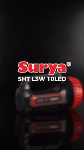 Surya Senter 3 Watt + 10 LED SMD Cahaya PUTIH Rechargeable 7 Jam 500 Meter