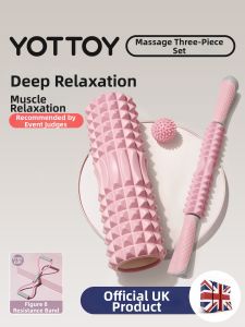 yottoy | Foam Roller Spiked Roller Leg Roller Yoga Equipment Muscle Relaxation Roller Slimming Leg Massager Yoga Cane