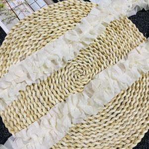 Phụ Kiện Viền Ren Thủ Công DIY Mới 5cm Rộng Màu Nâu Gấu Viền Váy Cổ Tay Quần Áo Trang Trí Viền Ren Viền Viền Viền