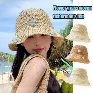 Mũ che nắng mùa hè Phụ Nữ Rơm Crochet mũ xô Phụ Nữ Của Có Thể Gập Lại Mũ Panama UV hoa phong cách boho Kỳ Nghỉ Mũ đi biển