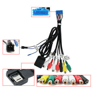 MEKEDE Universal RCA Cable AUX Audio Output Wire Microphone Fan 4G LTE Adaptor For Android Radio Car Accessories