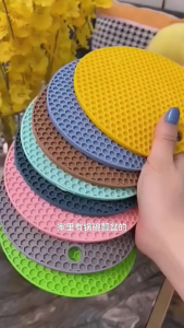 Anti-Scald Silicone Heat Insulation Pad Set Dining Table Coaster/Household Heating Cup Mat Hot Pot/Kitchen Tableware Pro