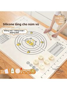 AMW | Tấm Lót Cuộn Bột Chống Trượt Silicone Đầy Đủ Kích Thước Dày Cấp Thực Phẩm