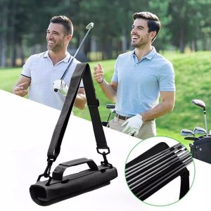 one Portable Mini Outdoor Sports Golf Club Bag Adjustable Strap Crossbody Practice Pouch for Travel zl