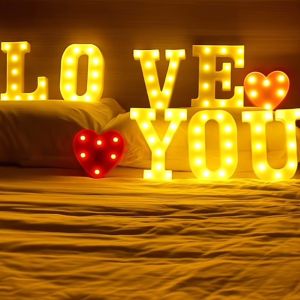 LED Letter Lights Party Surprise Birthday Glowing Letter Board Romantic Proposal Creative Scene Atmosphere Lights