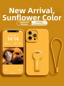 GGUU | Full Coverage With Stand Anti-drop Premium Solid Color Phone Case
