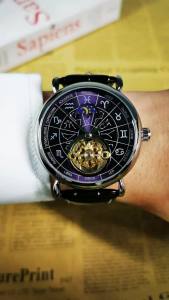 T-WINNER | WINNER Fashion 12 Zodiac Constellations Astronomical Mechanical Watch for Men Luminous Luxury Automatic Watches Leather Strap