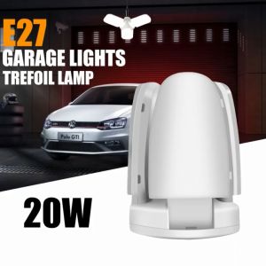 20W E27 Foldable Trefoil Fan Blade Ball Lamp Ceiling LED Bulb Folding Lights LED Bulb