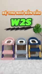 Bệ Thu Nhỏ Bồn Cầu V-BABY W2S Có Kèm Thang Đi Vệ Sinh Cho Bé