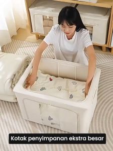 Dejavu Storage Box Kapasitas Besar Kotak Penyimpanan Serbaguna Kotak Penghemat Tempat Kotak Penyimpan Pakaian HSB309