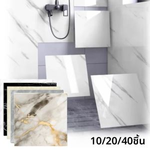 30x30 ซม.วอลล์เปเปอร์ PVC กันน้ํา Peel และ Stick กระเบื้อง Marble ดู Self กาวฟิล์มไวนิลสําหรับห้องครัวห้องน้ํา Wall Decor