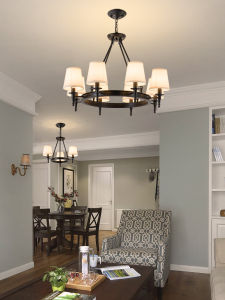 American Style Iron Art Chandelier Living Room Dining Room Bedroom Modern Simple Lighting Fixture Nordic Style Ceiling Light