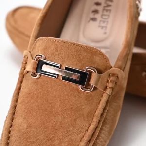 YRZL Size 48 Loafers Men Luxury Brand Moccasins Shoes Men Suede Leather Loafers Shoes Slip on Non-slip Driving Loafers for Men
