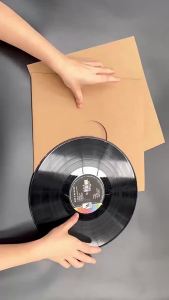 10pcs 12 Inch Vinyl Records Sleeve LP Record Cover Resealable Outer Sleeves Composite Kraft Paper Bag Vinyl Record Storage Bags