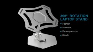 Adjustable 360° Rotating Laptop Stand Holder Notebook Stand Aluminium Alloy Ergonomic Riser Table Stand