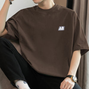 Áo Thun Cotton Nguyên Chất 260g Mùa Hè Dáng Rộng Cổ Tròn in Họa Tiết Thời Trang Mỹ Tay Lửng Chất Lượng Cao Thoáng Khí Thoải Mái