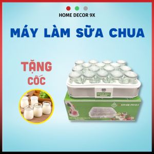 Máy Làm Sữa Chua 15 Cốc Thủy Tinh Hương Vị Truyền Thống Đơn Giản Dễ Làm