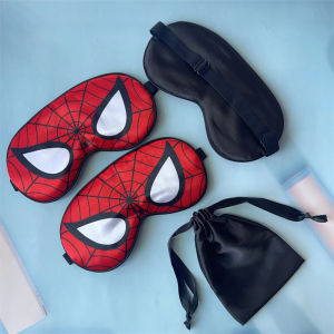 Childrens Cartoon Spiderman Eye Mask Silk Simulation Breathable Student Nap Light Blocking Protective Set Boys