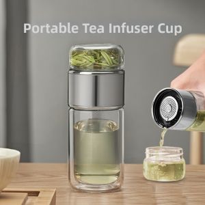 Tea Water Separation Creative Filter Heat-Resistant Glass Cup