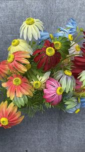 (4HEADS) CONEFLOWER Artificial Flower Bunga  Plant Fake Orchid Silk Pelamin Wedding Decoration Floral House Pelamin