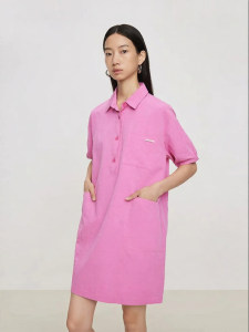 URLAZH | Blush Pink Collar Style Dress