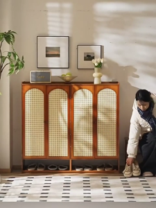 Chaletตู้เก็บรองเท้า ป้องกันฝุ่นและความชื้น ผลิตจากไม้ไผ่คุณภาพสูง การจัดเก็บข้อมูลแบบหลายชั้น ราคาหน้าโรงงาน