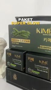 KIME SKINCARE Paket Super Glow Green Caviar (Green Caviar Soap Bar Toner Day Cream Night Cream) | Paket Skincare Hemat | Paket Skincare Murah