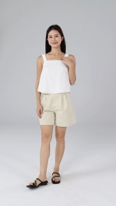HFA Womens Padded Sleeveless Top with Ruched Straps