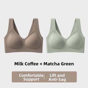 Yuzhaolin | Small Chest Gathering Lift and Anti-Drooping Breast Support Seamless Summer Bra