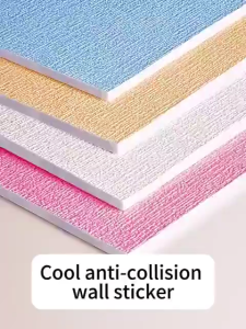 suminoe 3D Foam Wallpaper Self-Adhesive Waterproof Thickened Anti-Collision Peel and Stick Wall Sticker PVC for Home Decor