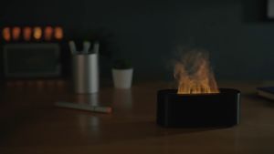 เครื่องพ่นไอน้ําอโรม่า มีรีโมท ไฟLED เครื่องฟอกอากาศ ทําความชื้นในห้องนอน