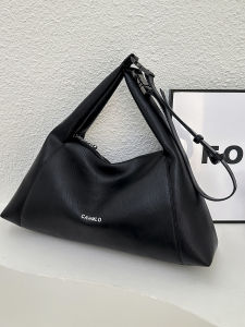 Large Capacity Camlock Airbag Handbag Shoulder Bag Handheld Diagonal Bag French Style Plug Lock Soft Tote Bag for Universal Use