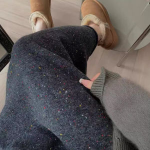 French Design Sensation Starry Sky Shiny Sequin A-Line Mini Skirt Womens Knitted Wrap around High Waist Commute Style Winter Collection