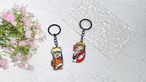 Bandai | Naruto Cartoon Anime Theme Peripheral Matel Keychain Accessories Bag Pendant Festival Gifts