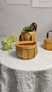 Wall Mounted Hand Woven Basket Onion Ginger Garlic Storage Basket Flower Decorative Hanging Basket