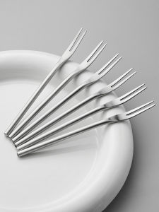 Stainless Steel Fruit Forks Dessert Cake Eating Special Utensils Set Home Use Fruit Skewers Japanese Imported Brand