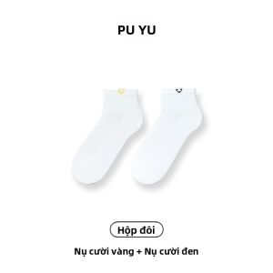 PUYU | Tất cổ giữa mỏng mùa hè cho nữ Tất cổ cao phong cách ballet kháng khuẩn lưới thoáng khí bằng cotton pha nylon và polyester